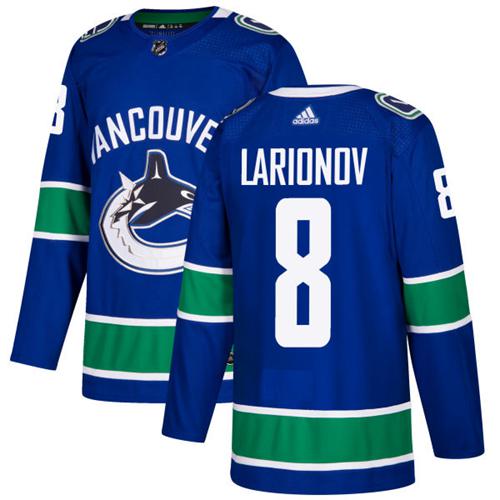 Adidas Canucks #8 Igor Larionov Blue Home Authentic Stitched NHL Jersey
